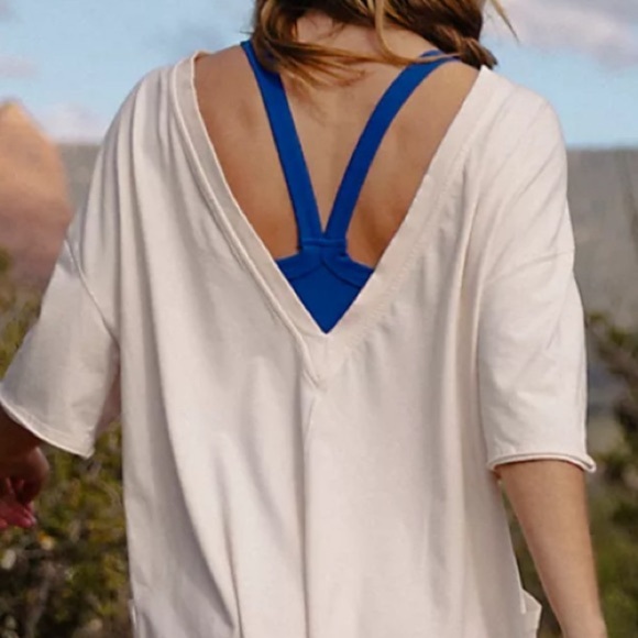 Free People Hot Shot Tee Romper with Pockets in Bleached Clay Size XL NW… - Picture 7 of 9